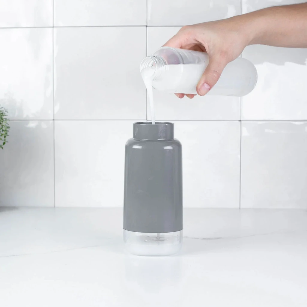 OU OU 17oz Dish Soap Dispenser, Kitchen & Bathroom Soap Dispenser - White