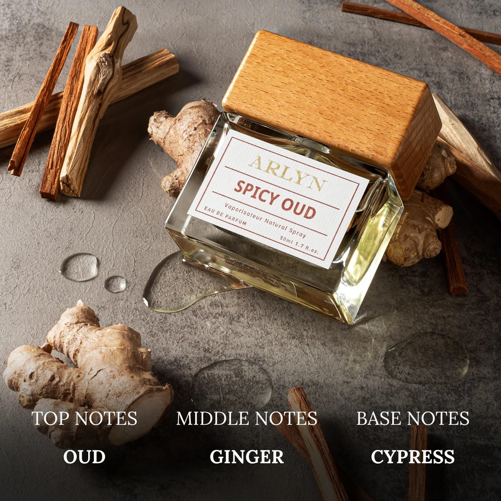 Arlyn Spicy Oud Eau De Parfum Inspired by Tom Ford Oud Wood, Perfume for Men, Luxury Fragrance - Vegan, Cruelty-Free, and Eco-Conscious (1.7oz / 50ml)
