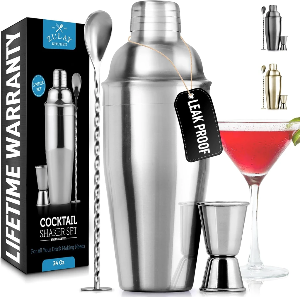 Zulay Kitchen Cocktail Shaker Set