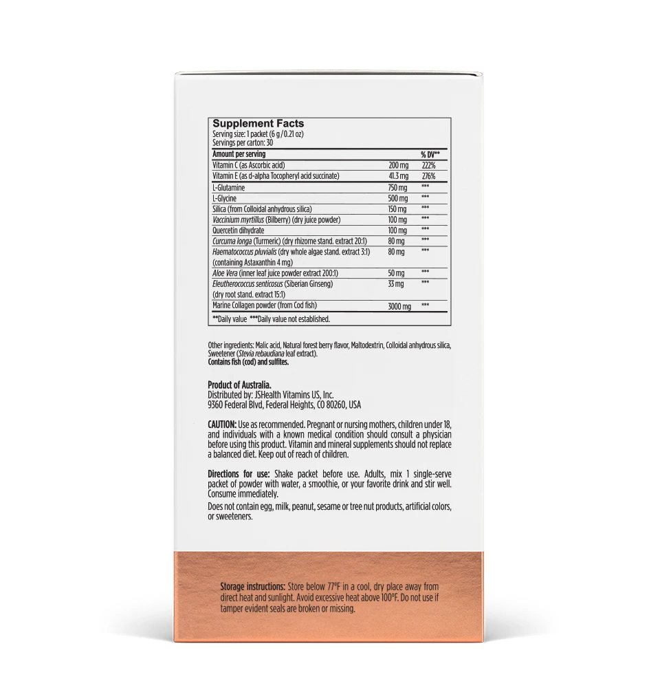 JSHealth Vitamins Vitality X + Collagen Sachets