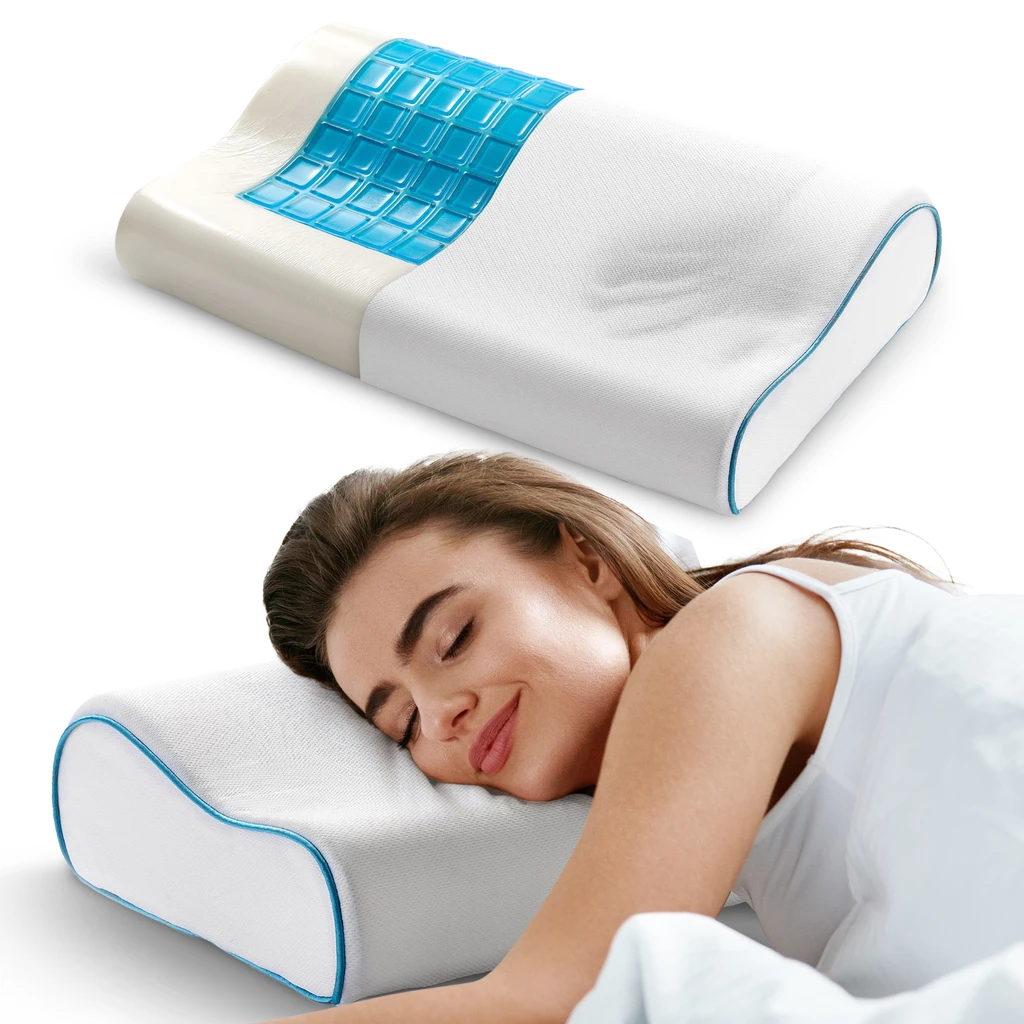 Cheer Collection Contour Memory Foam Pillow with Gel