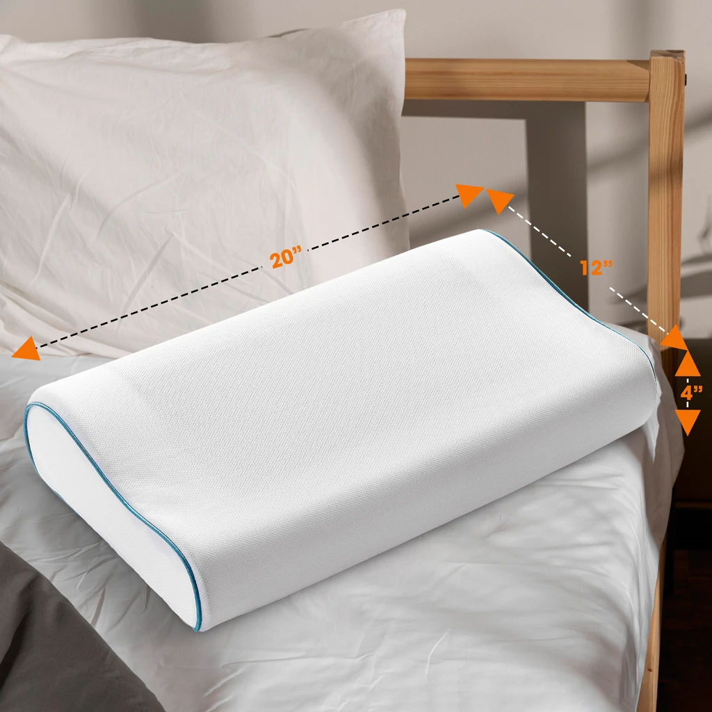 Cheer Collection Contour Memory Foam Pillow with Gel