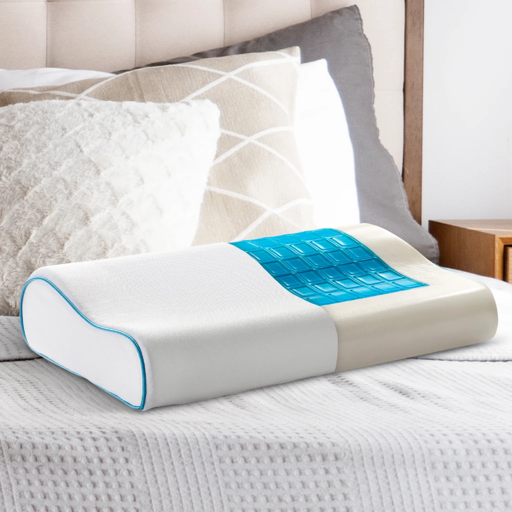 Cheer Collection Contour Memory Foam Pillow with Gel