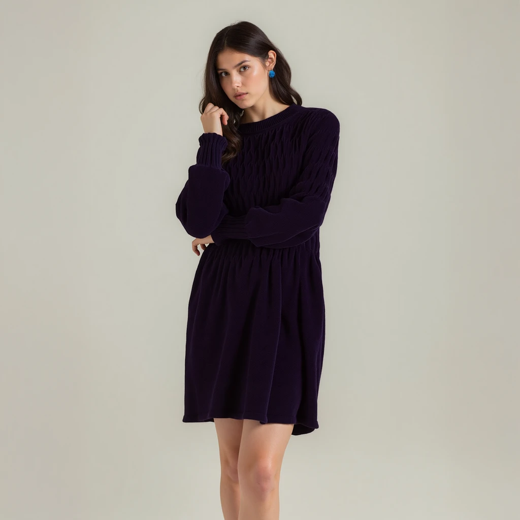 Shop at Konus Women's Midnight Sweater Dress in Midnight