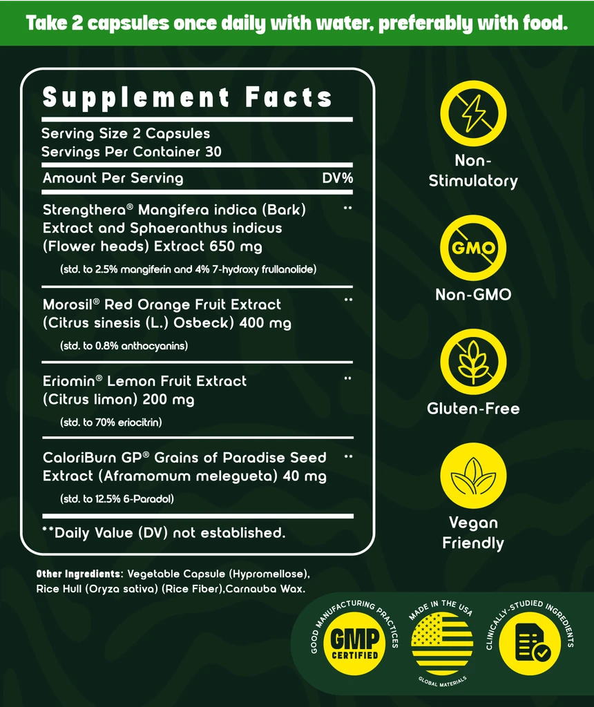 Lemon Lean Labs GLP-1 Strength, Natural GLP-1 and Fat Burner for Healthy Weight Management