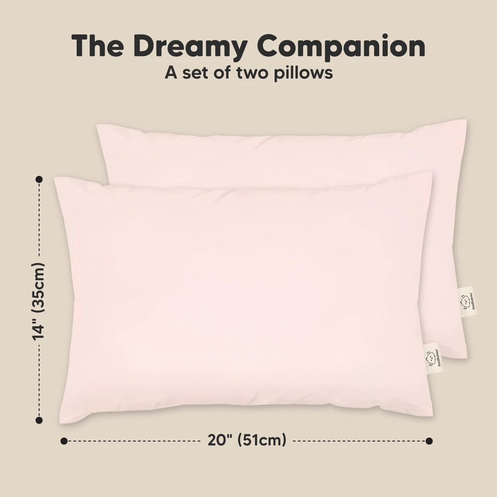 KeaBabies 2-Pack Jumbo Toddler Pillows