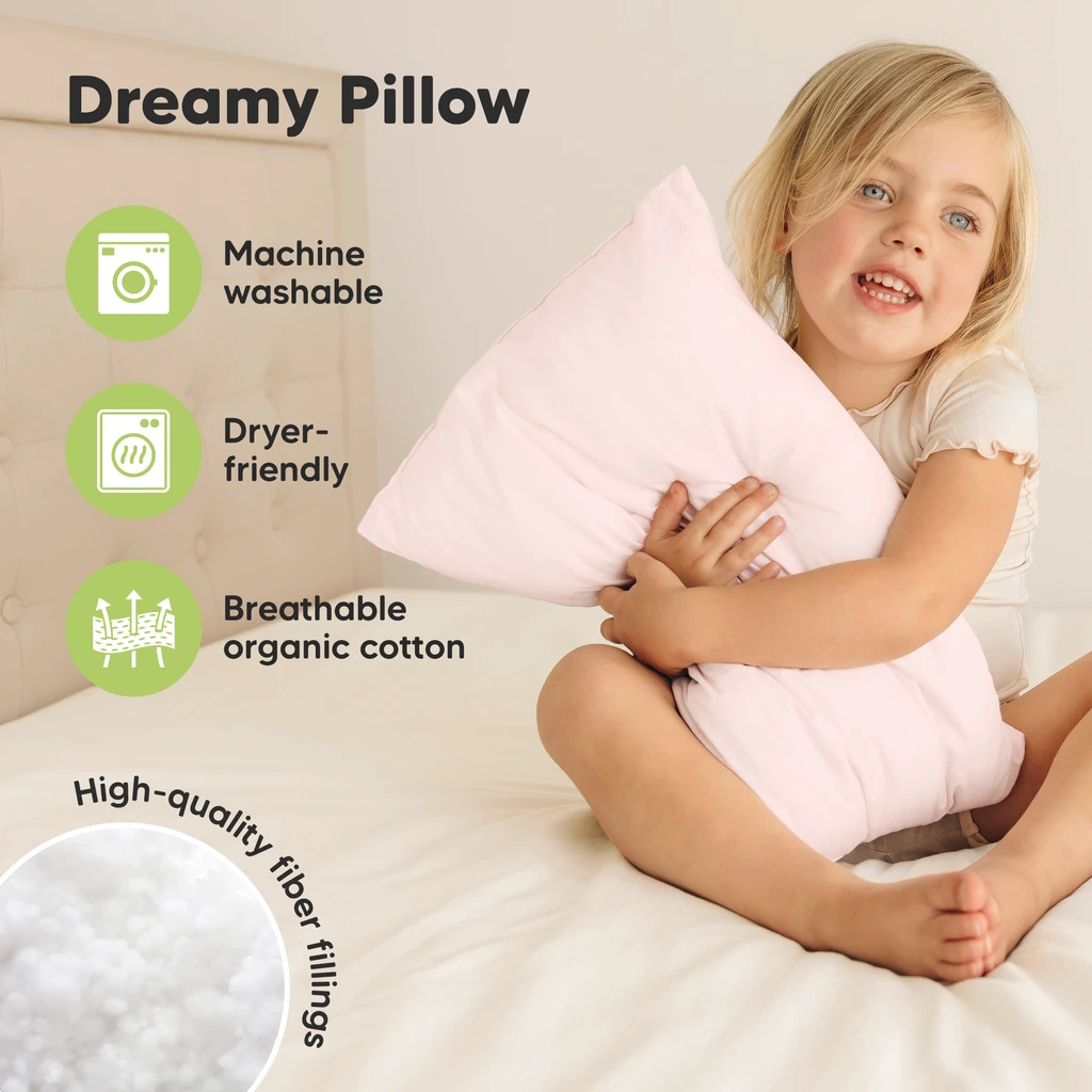 KeaBabies 2-Pack Jumbo Toddler Pillows