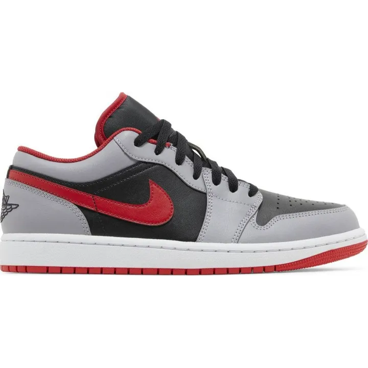 Wise Sneakers Jordan 1 Low Black Light Smoke Grey Gym Red