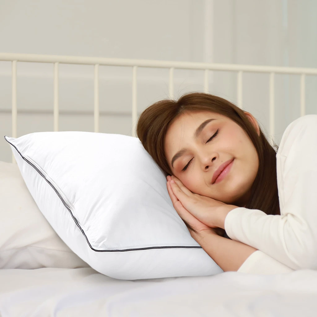 Cheer Collection Set of 2 Organic Kapok Bed Pillows and Sham Inserts