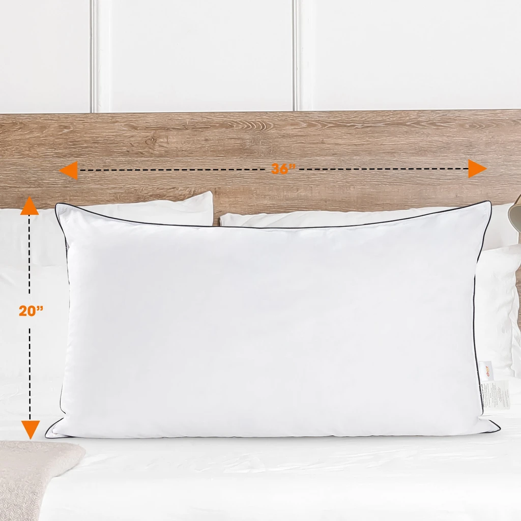Cheer Collection Set of 2 Organic Kapok Bed Pillows and Sham Inserts
