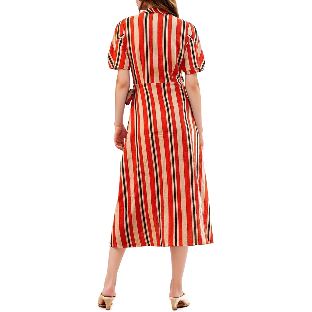 Shop at Konus Puff Sleeve Wrap Dress