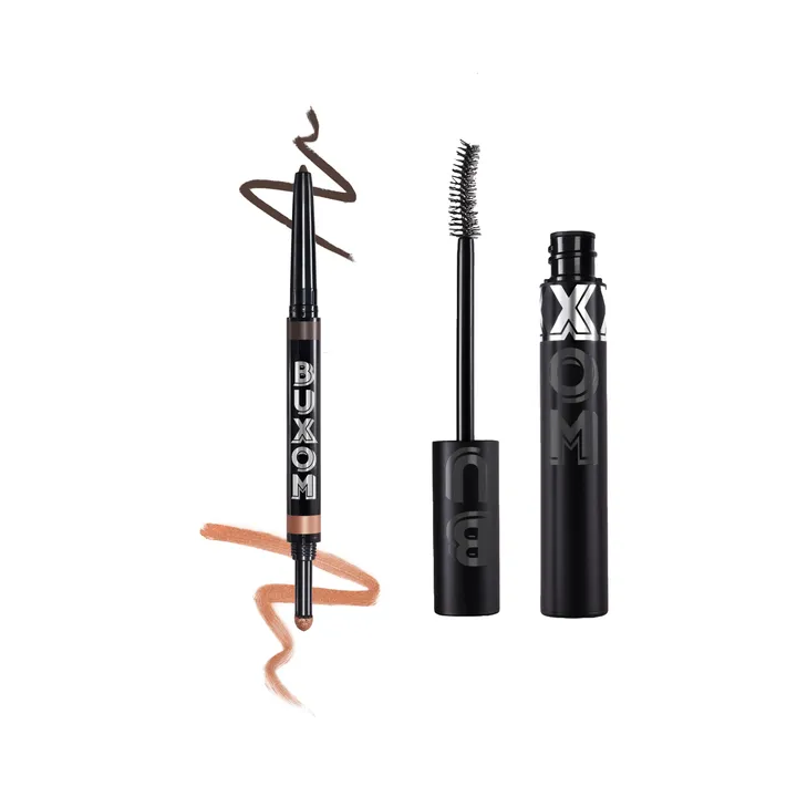 BUXOM Flip Side Liner, Eye Shadow in Pretty Penny and Mascara Bundle