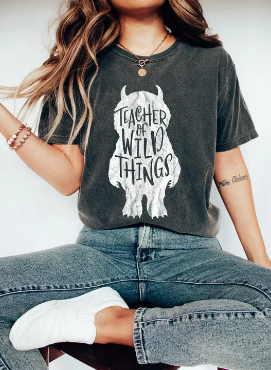 Refinery Number One Teacher of Wild Things Funny Teacher Comfort Colors Tshirt