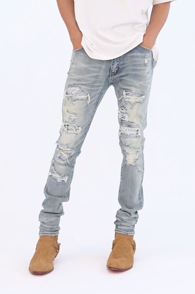 mnml RHINESTONE SKINNY DENIM サイズ30 1730555844880-930339869BLU1V1.jpg