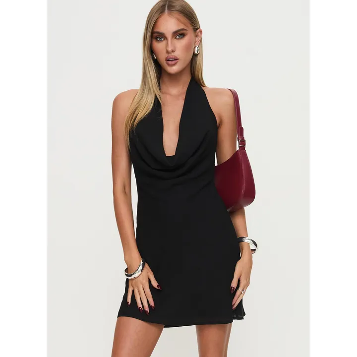 Princess Polly Ocean Boulevard Plunge Mini Dress