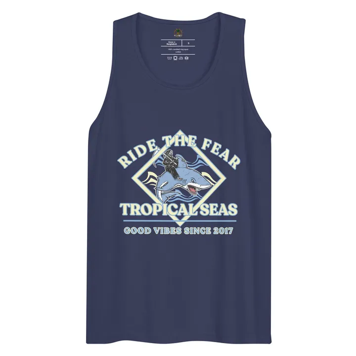 Tropical Seas Clothing Men’s Premium Ride The Fear Tank Top