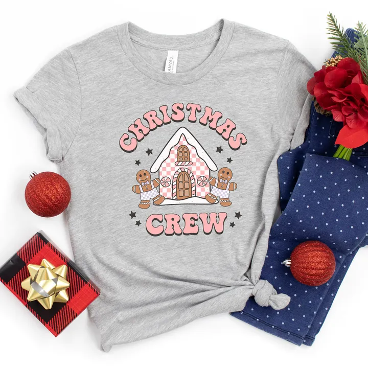 The Juniper Shop Christmas Gingerbread Crew | Youth Short Sleeve Crew Neck