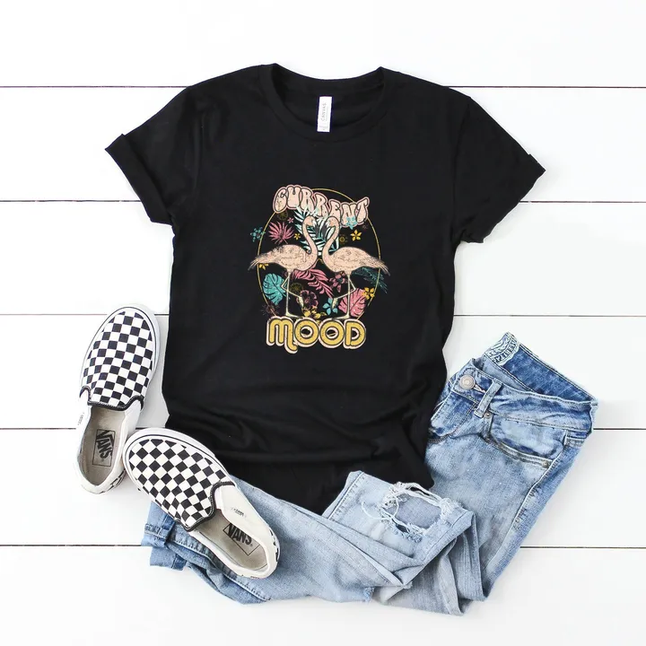 The Juniper Shop Current Mood Flamingos | Youth Short Sleeve Crew Neck