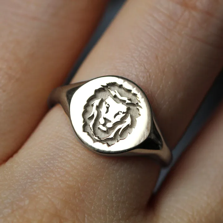 VicStoneNYC Fine Jewelry 10k Lion Signet Ring