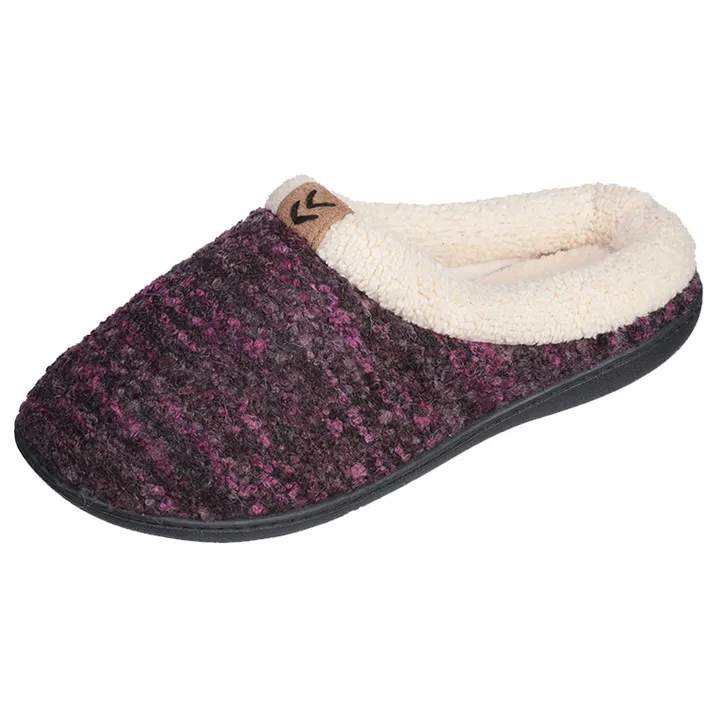 Roxoni Roxoni Womens Knitted Fleece Lined Clog Slippers Warm House Shoe