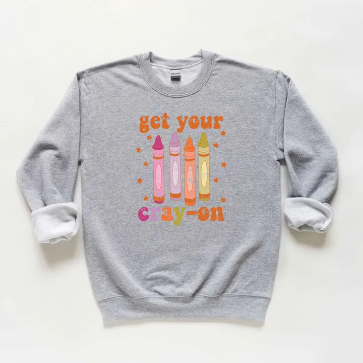 The Juniper Shop Get Your Cray-On | Youth Sweatshirt