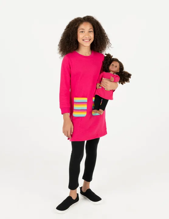 Leveret Clothing Matching Girl & Doll Sweatshirt Tunic Dress