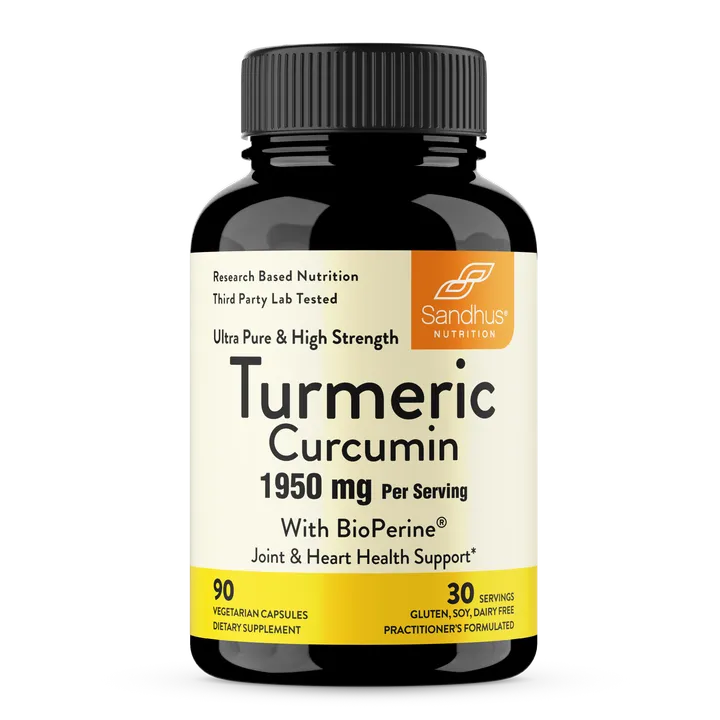 Sandhus High Strength Turmeric Curcumin with BioPerine Capsules