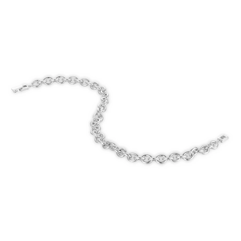 Fine Color Jewels Minimalist Moissanite Chain Bracelet in 925 Sterling Silver – Subtle Sparkle for Everyday Elegance