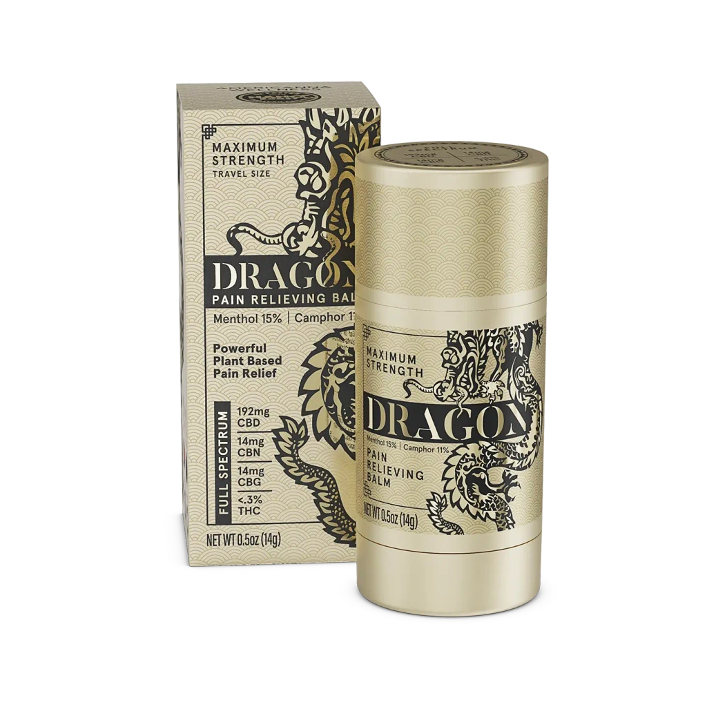 Dragon Pain Relief Balm, Maximum Strength Travel Rollup - Full Spectrum Formula