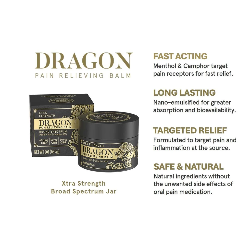 Dragon Pain Relief Balm Extra Strength Jar - Broad Spectrum Formula