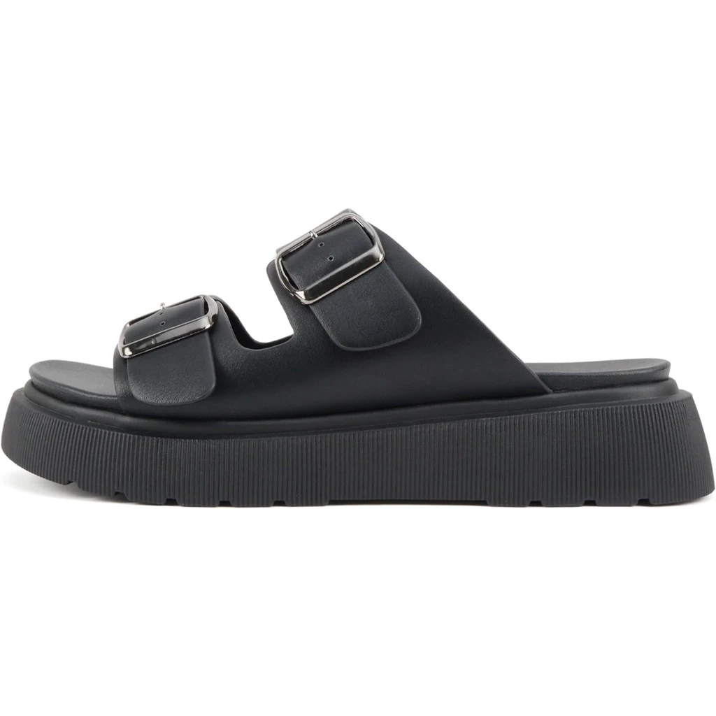 Shoe Time Soda Uberta Platform Slide Sandals Adjustable Buckle Straps