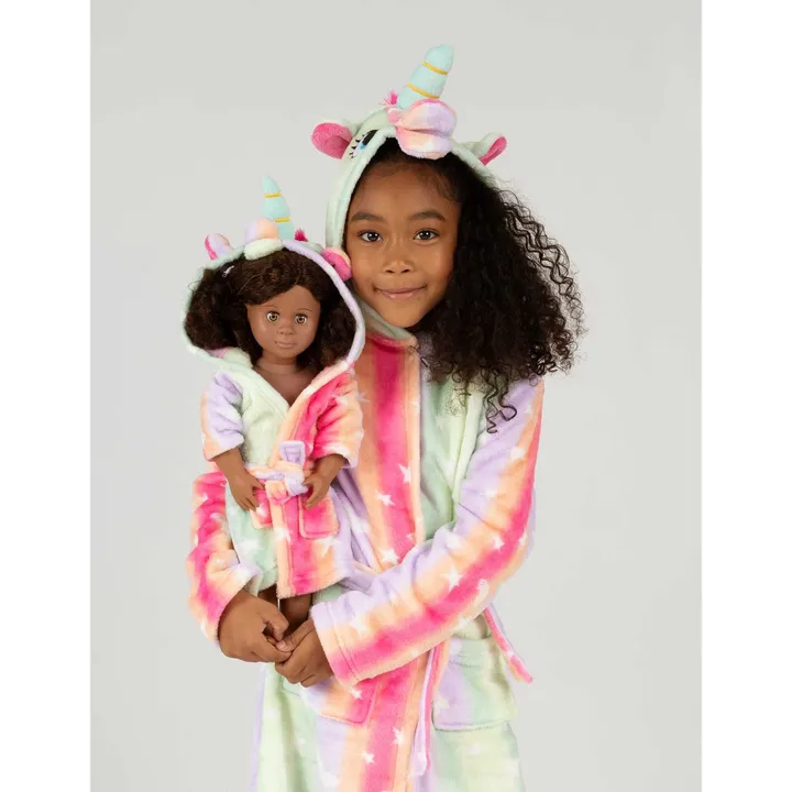 Leveret Clothing Girl And Doll Fleece Hooded Robes