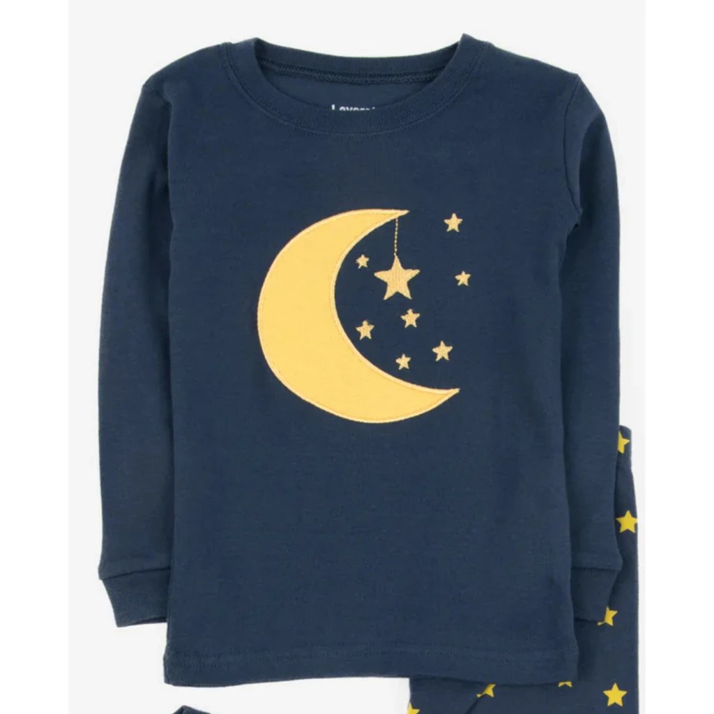 Leveret Clothing Matching Girl & Doll Cotton Bee And Moon Pajamas