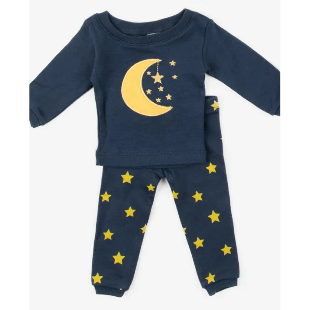 Leveret Clothing Matching Girl & Doll Cotton Bee And Moon Pajamas