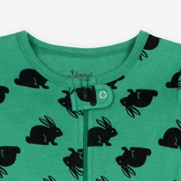 Leveret Clothing Baby Footed Bunny Pajamas