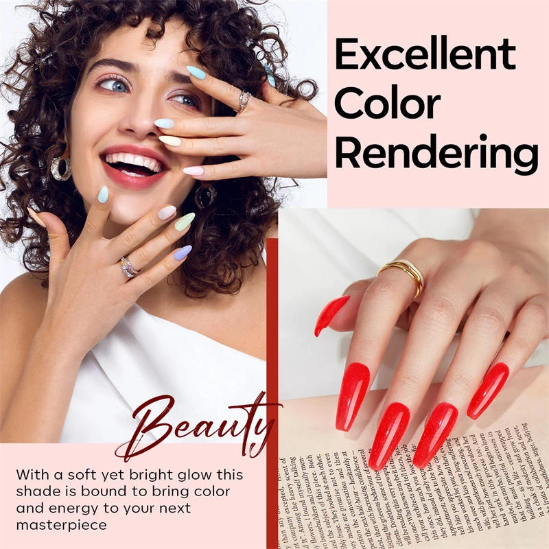Modelones Red 6 Shades Poly Nail Gel Set - Clearance Sale