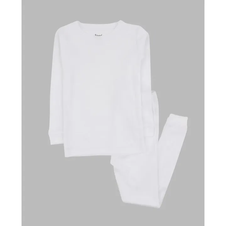 Leveret Clothing Kids Two Piece Solid Pajamas