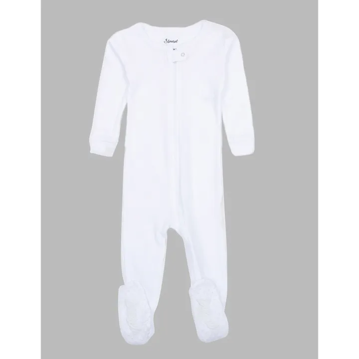 Leveret Clothing Solid Color Footed Pajamas