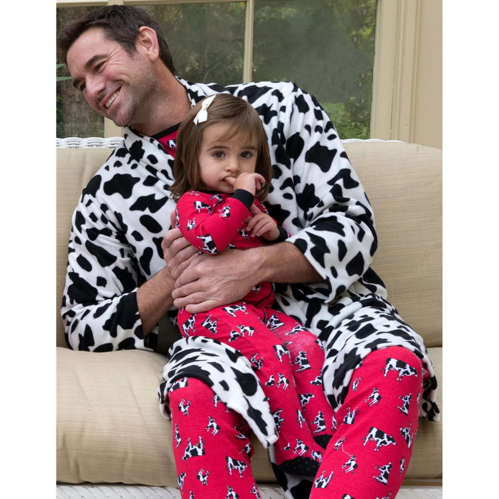 Leveret Clothing Kids Footed Cow Pajamas