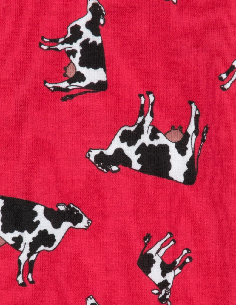 Leveret Clothing Kids Footed Cow Pajamas