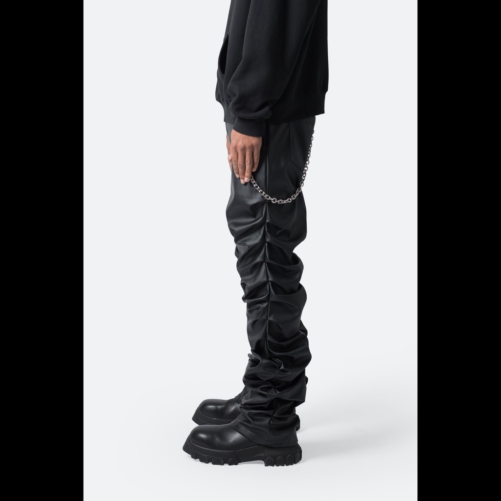 MNML Stacked Leather Pants 36 | Flip App