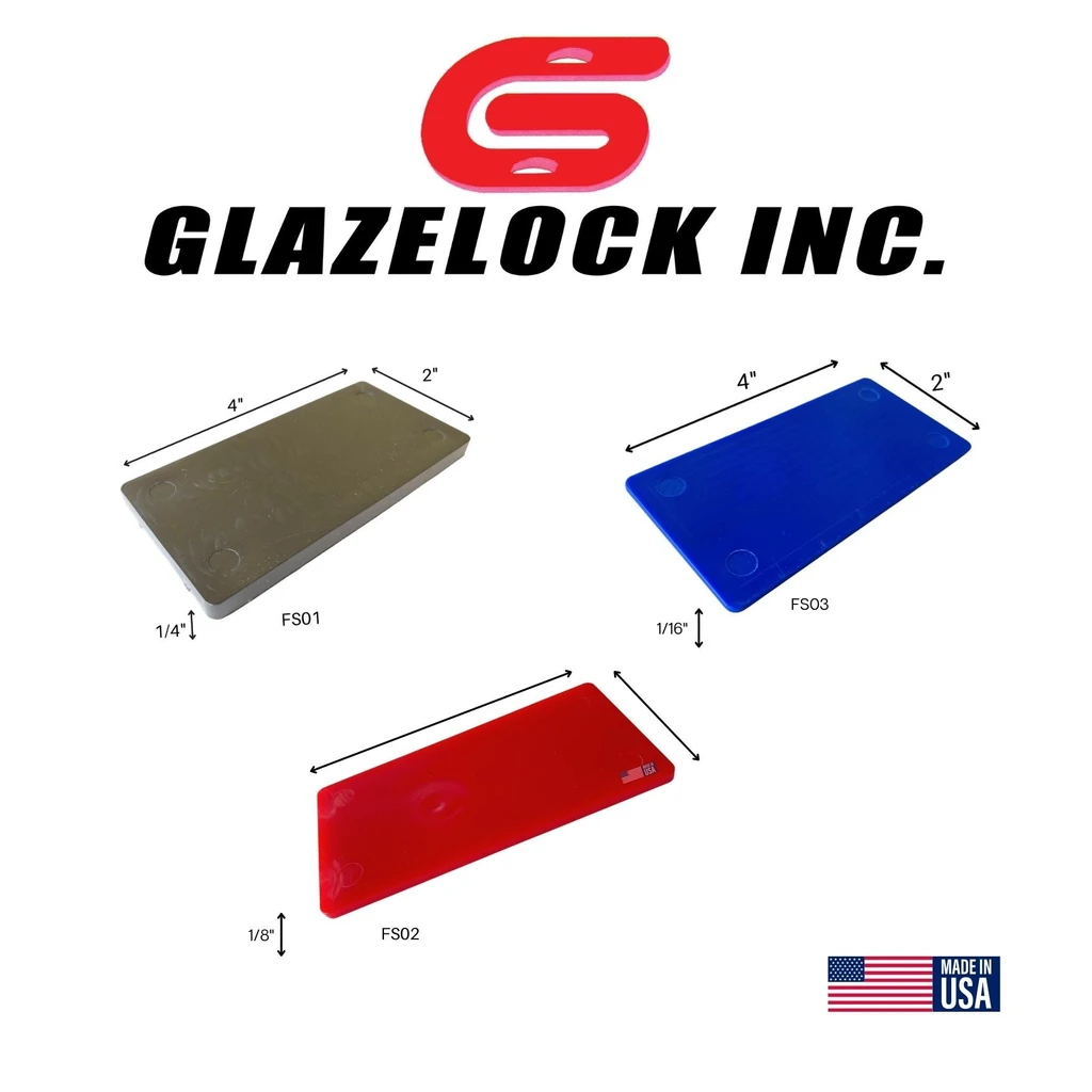 Glazelock Flat Plate Shims Plastic 1/4" 300Pc (25 X12)