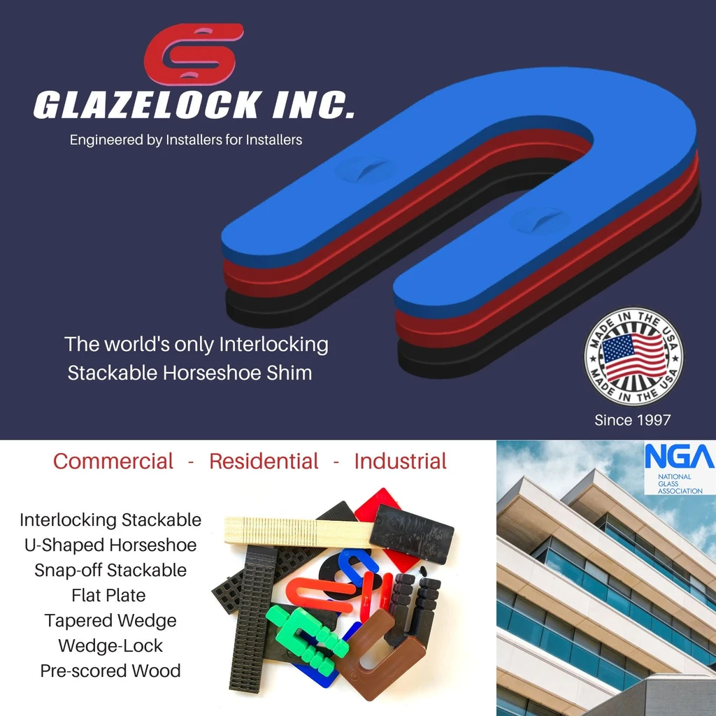 Glazelock Flat Plate Shims Plastic 1/4" 300Pc (25 X12)
