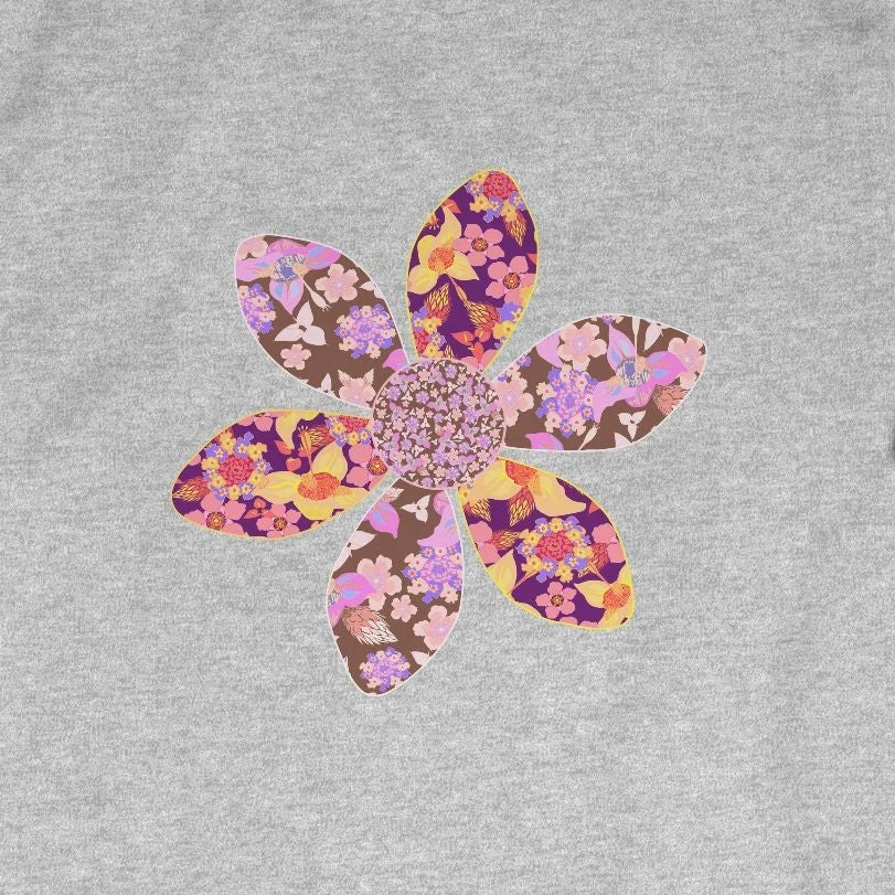 Geo Designs on Clothing Sarah Molloy New Zealand Florals in a Flower Unisex Sweatshirt