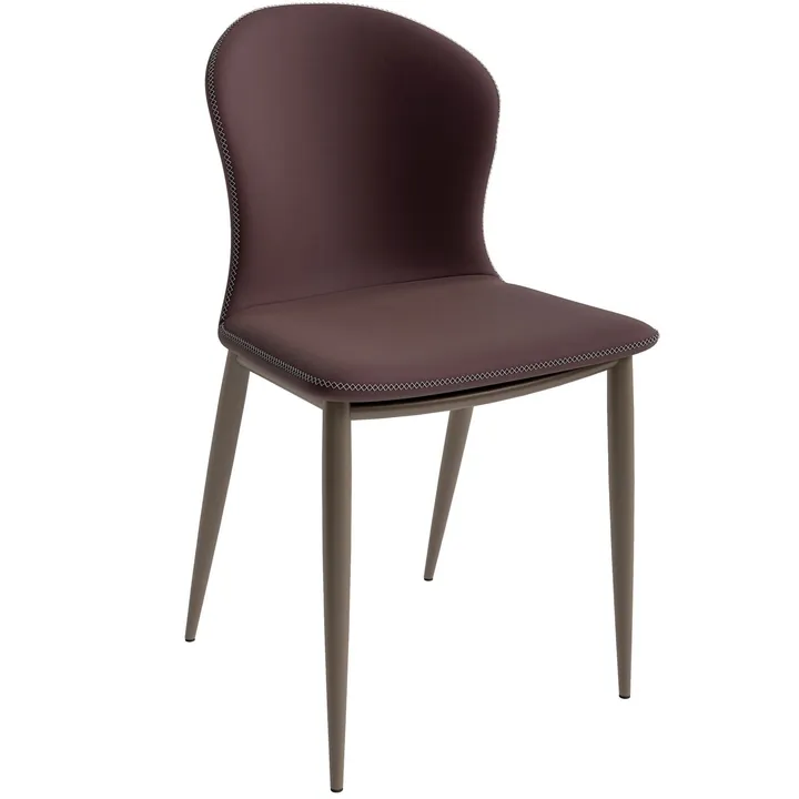 LeisureMod Mosaic Dining Chair with Metal Legs