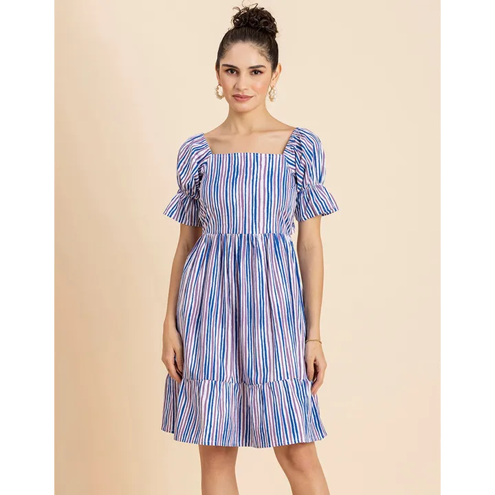 Moomaya Square Neck Summer Dress
