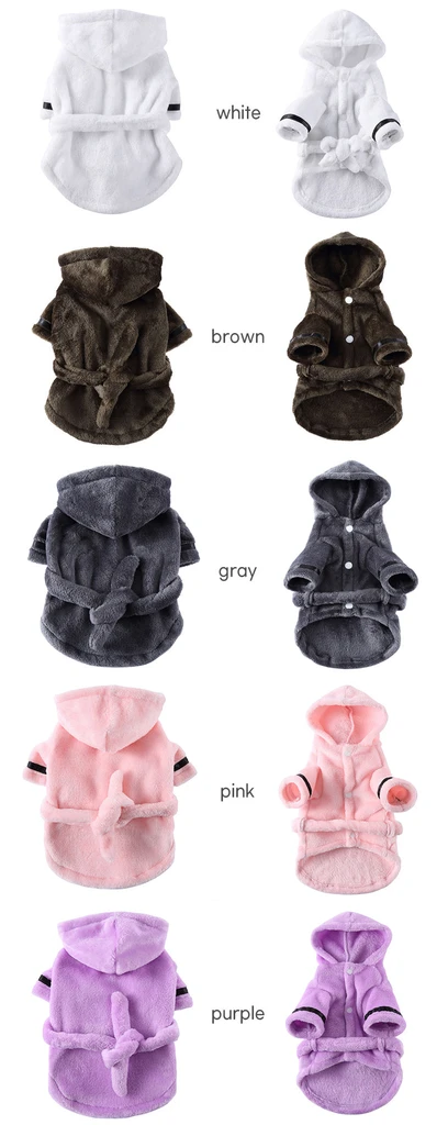 Furr Baby Gifts Luxury Soft Pet Dog Puppy Hooded Bathrobe 