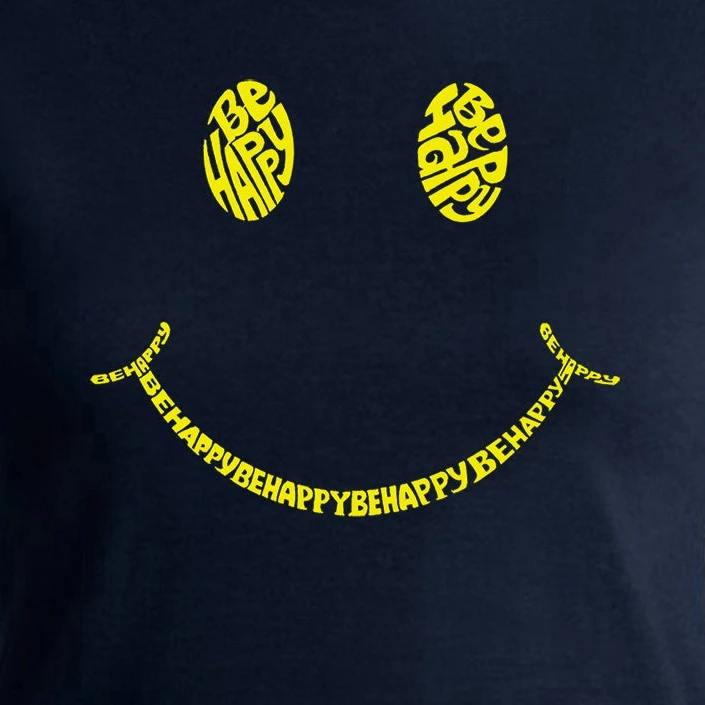 Los Angeles Pop Art Be Happy Smiley Face - Women's Word Art T-Shirt