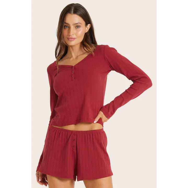 Set Active Pointelle Dainty Henley