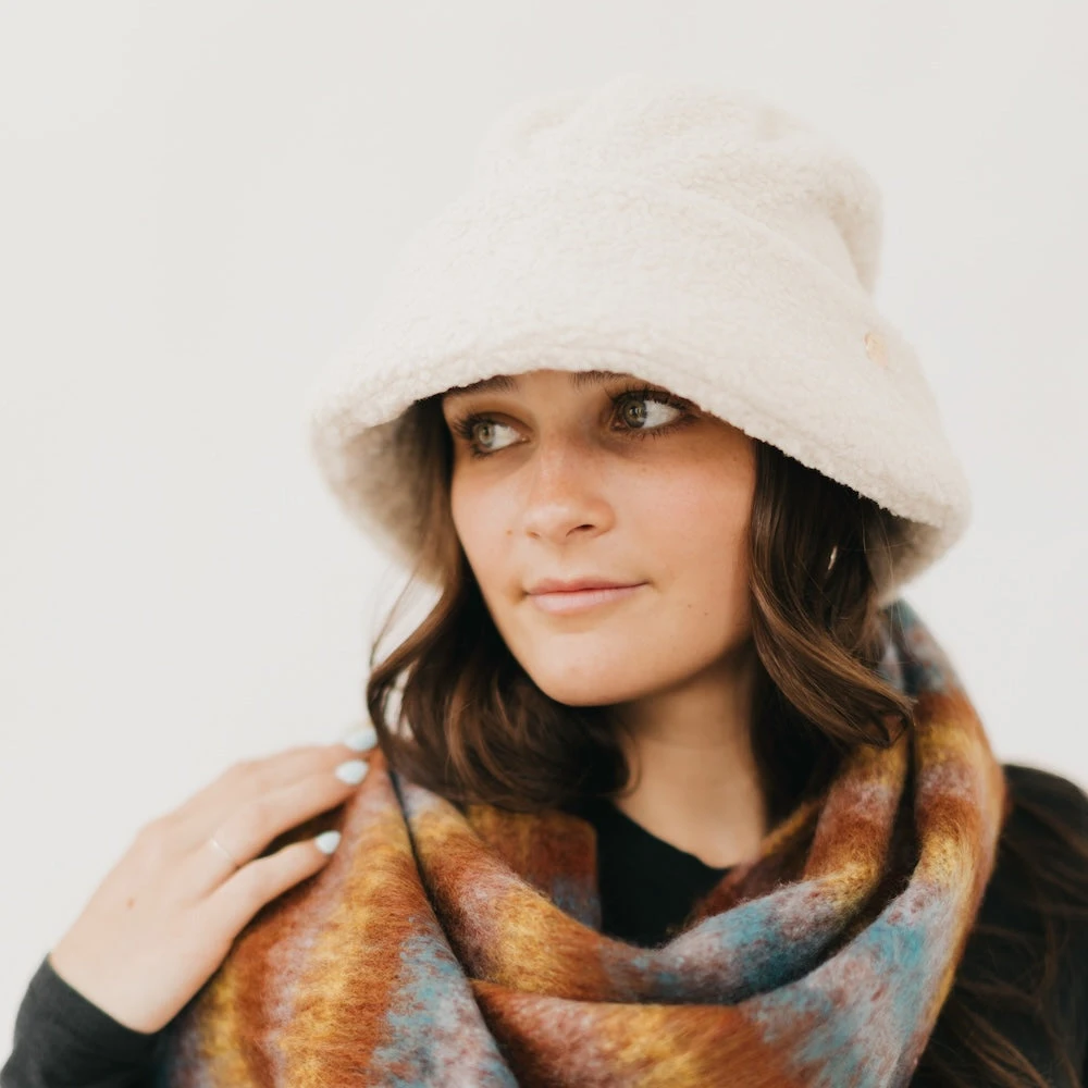 Pretty Simple Sage Sherpa Bucket Hat